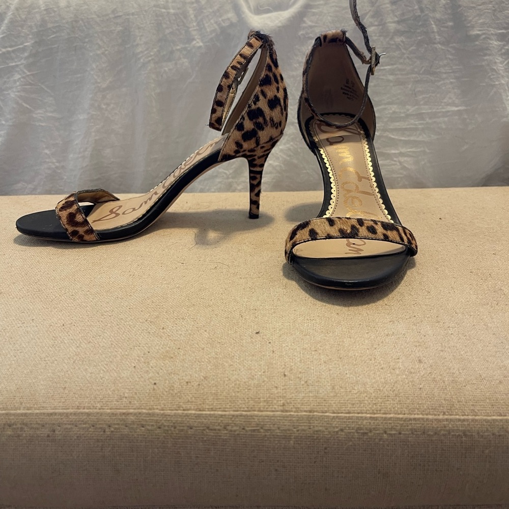 Sam Edelman cheetah print open heels - low heel